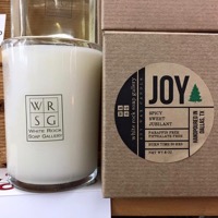 Rooster White Rock Candle