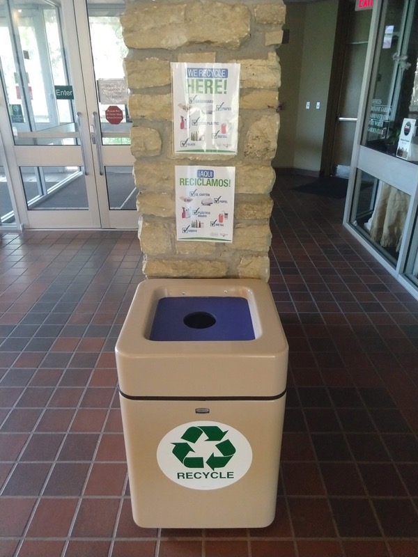 Fort Worth Botanic Garden recycling bin