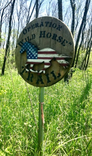 Operation Wild Horse sign on the Trinity Forest Trail
