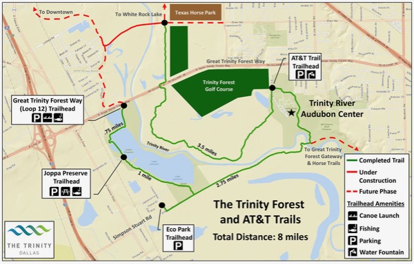 Trinity Forest & AT&T Trail 2015 map