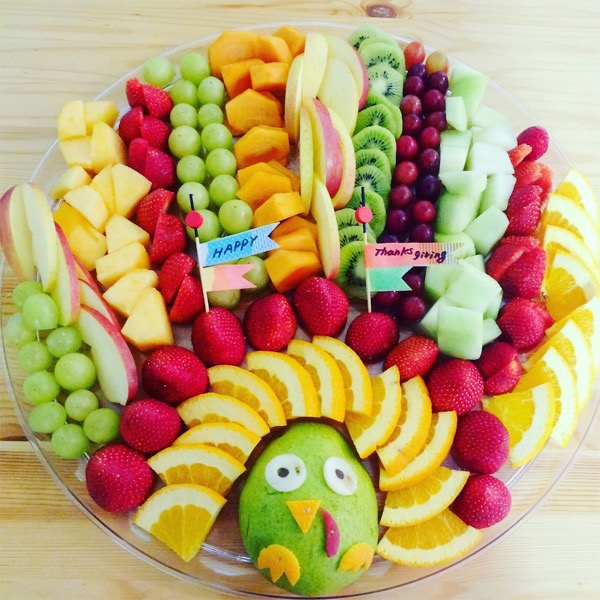 Turkey fruit platter